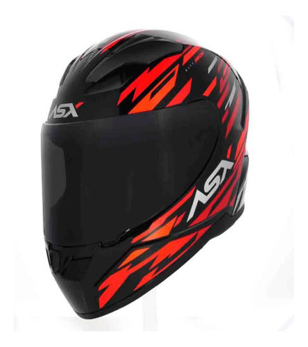 Capacete Asx City Arrow Vermelho Brilhante Integral