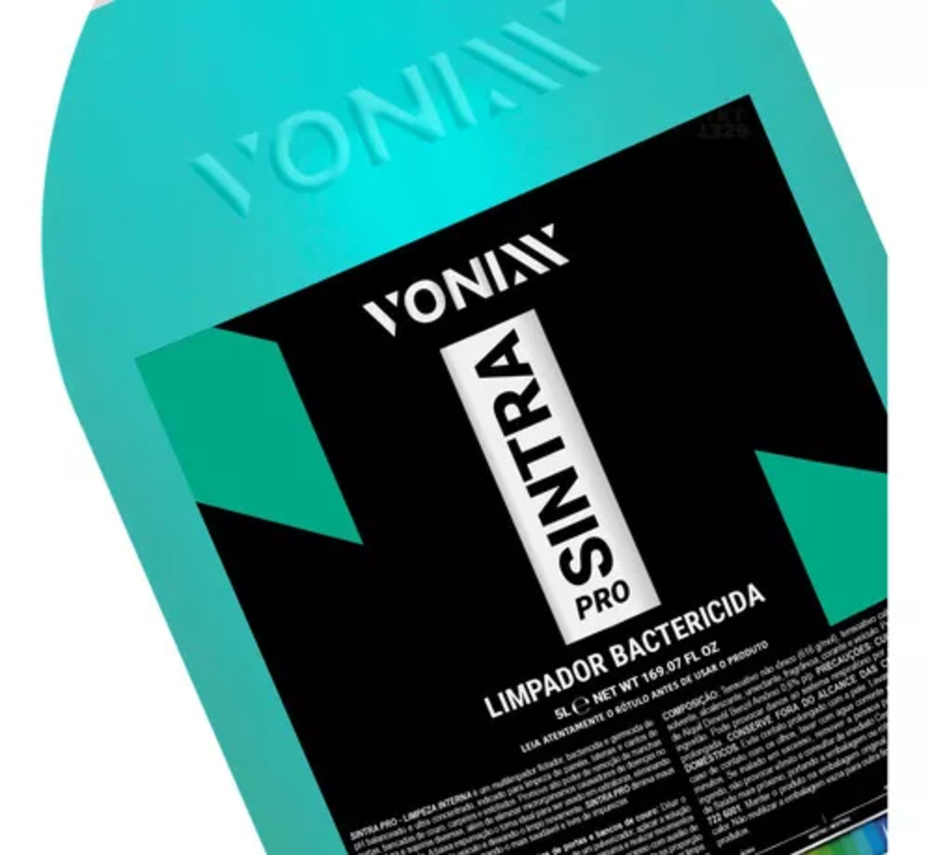 Sintra Pro Limpeza Interna De Veiculos Vonixx 5l Bactericida