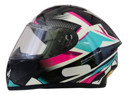Kit Capacete Xtroy Esportivo Com Narigueira + Vis Camaleão