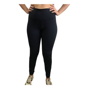 Calça Legging Lisa Cós Alto Suplex Tecido Grosso