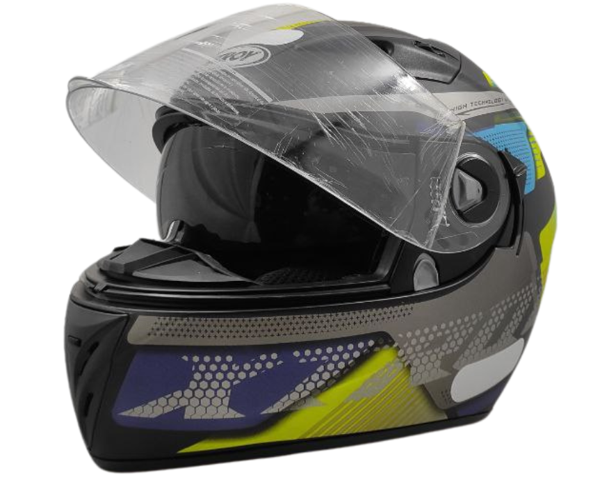 Capacete Moto Ebf Xtroy Com Óculos Interno Fumê + Narigueira