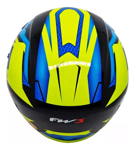 Capacete Fw3 X Open 43 Com Óculos Interno Aberto Top