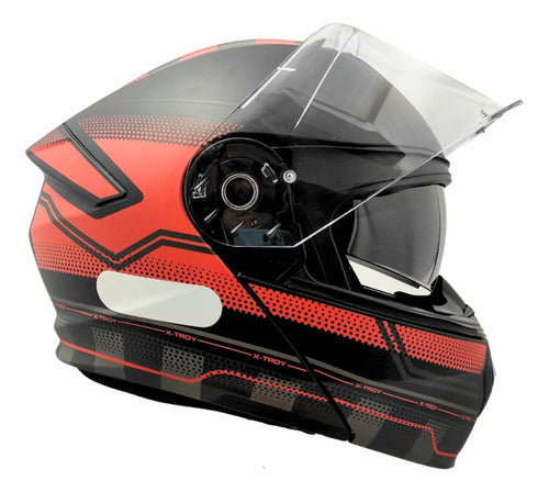 Capacete Escamoteável Xtroy Articulado Robocop C Óculos Fumê