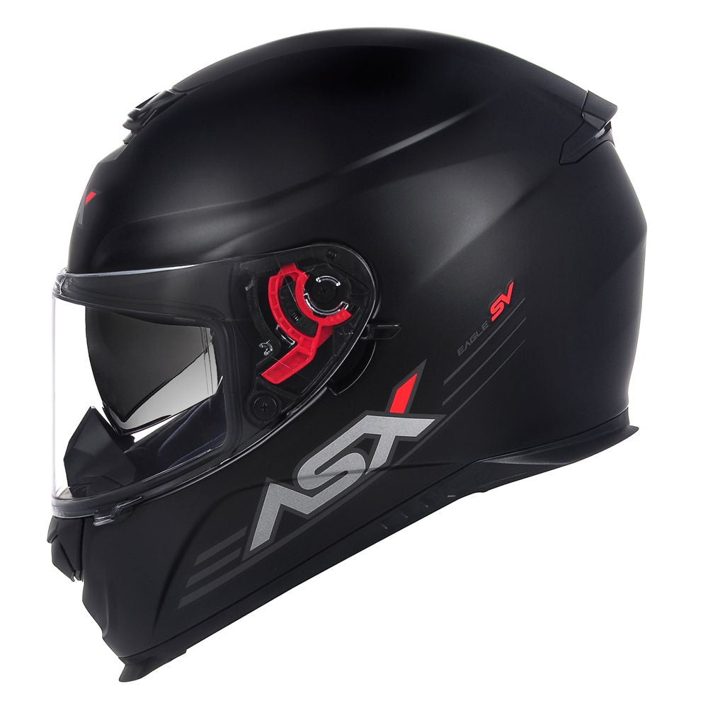 Capacete ASX Eagle Sv Solid Com Viseira Solar Óculos Fumê