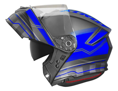 Capacete Escamoteável Xtroy Articulado Robocop C Óculos Fumê