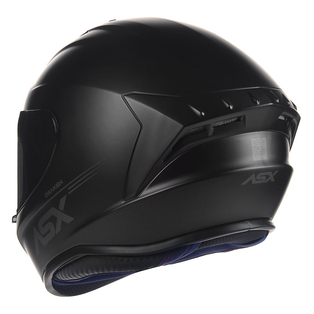Capacete Fechado Asx Moto Esportivo Draken Preto Fosco