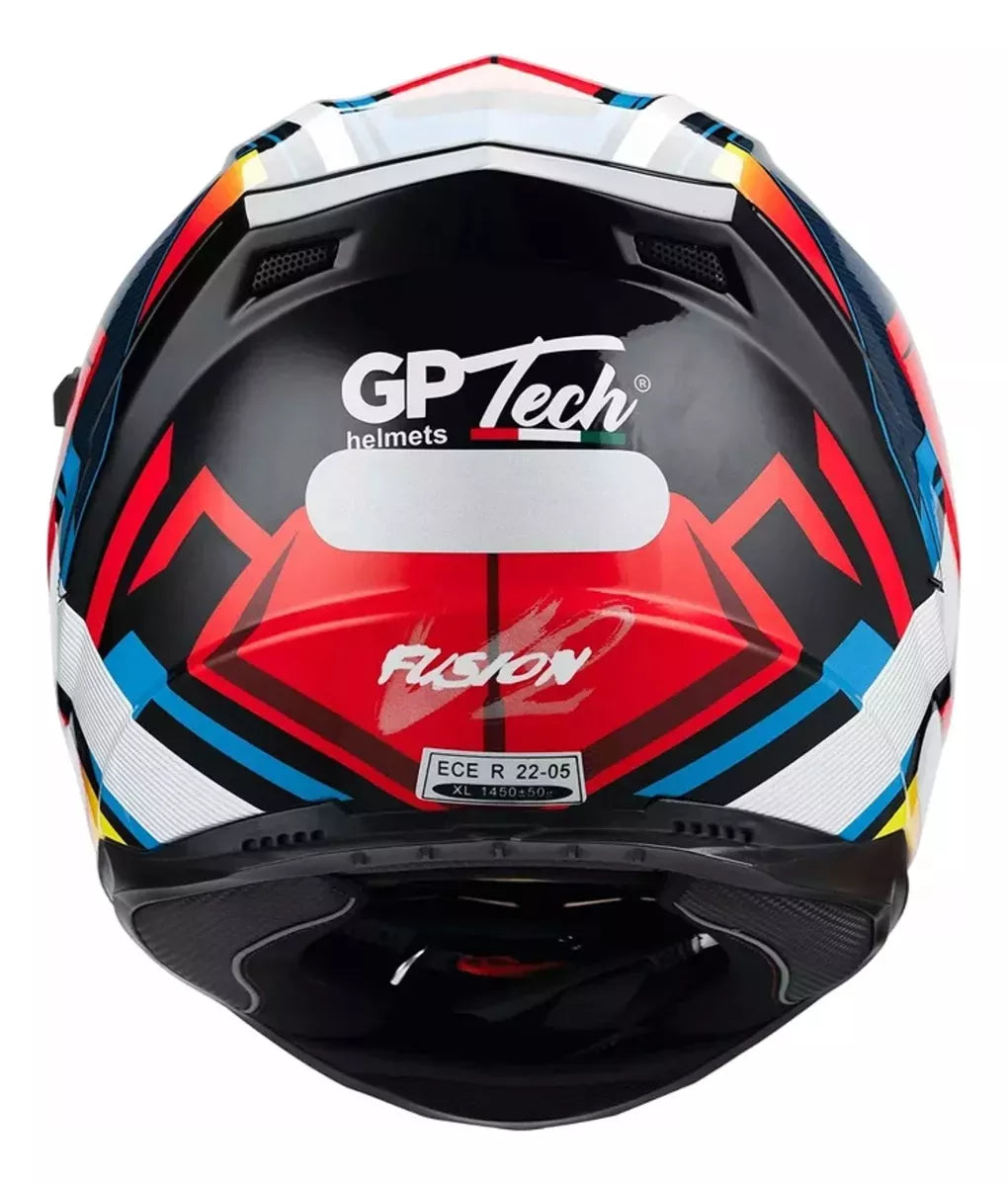 Capacete GP Tech Ultra SV Fusion Flag Óculos Interno Fume Viseira Solar