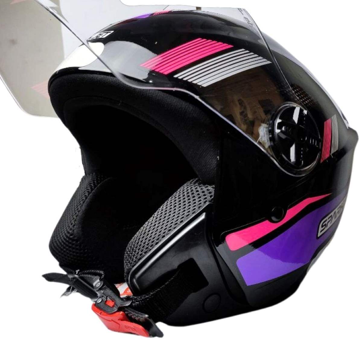 Capacete Moto Aberto Ebf Spark Jet Sting Preto
