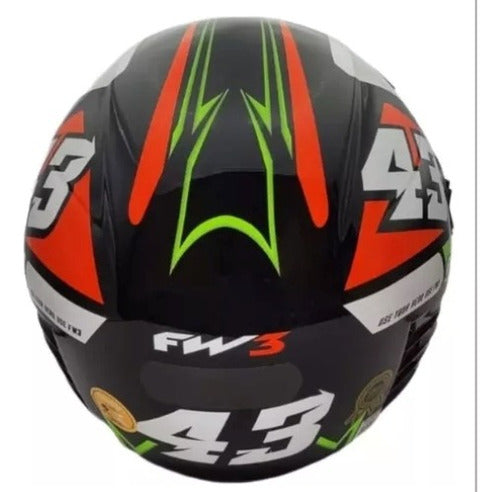 Capacete Fw3 X Open 43 Com Óculos Interno Aberto Top
