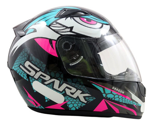 Capacete Moto Feminino Ebf New Spark Esportivo C/ Narigueira