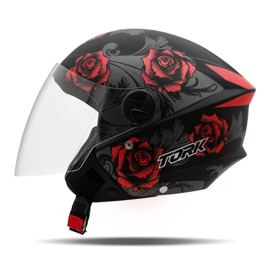 Capacete Aberto Feminino Pro Tork New Three Flowers Fosco