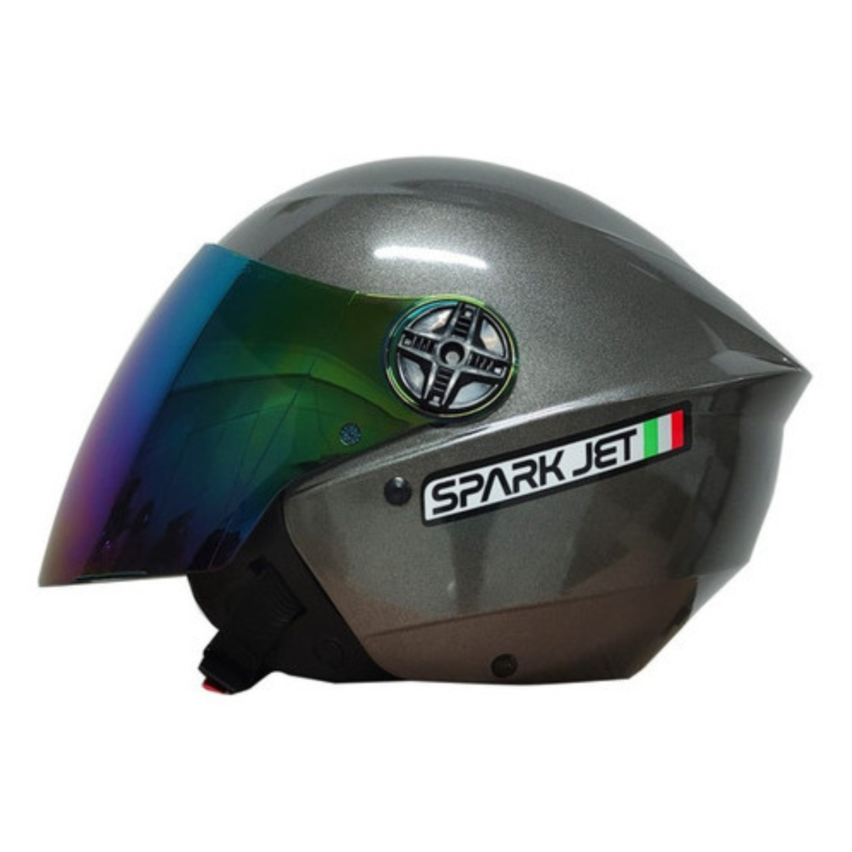 KIT Capacete Moto Ebf Spark Jet Aberto + Viseira Camaleão
