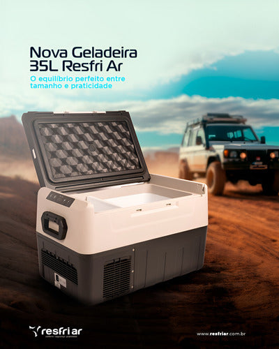 Geladeira Portatil 35l Resfri Ar Quadrivolt 12/24v 127/220v