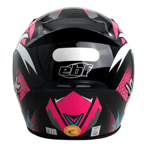 KIT Capacete Feminino Ebf New Spark Esportivo + Viseira Fumê