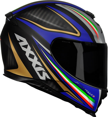 Capacete Fechado Moto Axxis By Mt Eagle Italy Preto Cinza