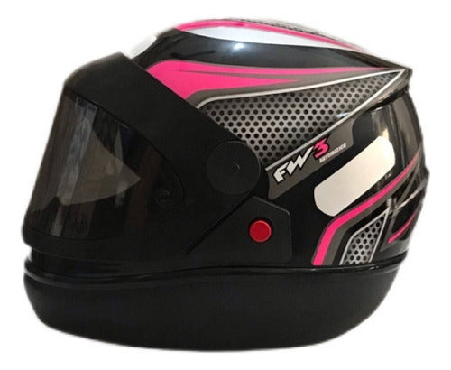 Capacete Moto Fechado Fw3 Automático Com Viseira Fumê