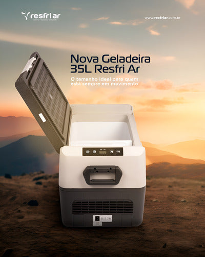 Geladeira Portatil 35l Resfri Ar Quadrivolt 12/24v 127/220v