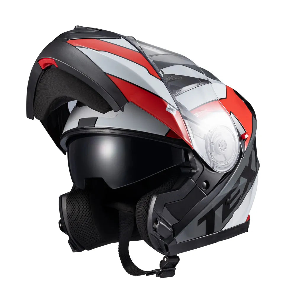 Capacete Escamoteavel Texx Gladiator V3 Preto C/ Óculos Fumê