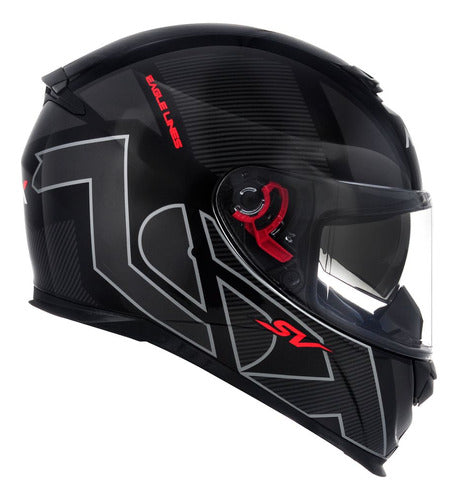 Capacete ASX Eagle Sv Solid Com Viseira Solar Óculos Fumê