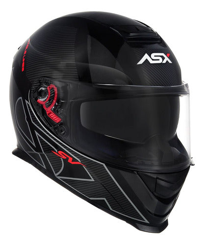 Capacete ASX Eagle Sv Solid Com Viseira Solar Óculos Fumê
