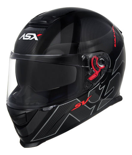 Capacete ASX Eagle Sv Solid Com Viseira Solar Óculos Fumê