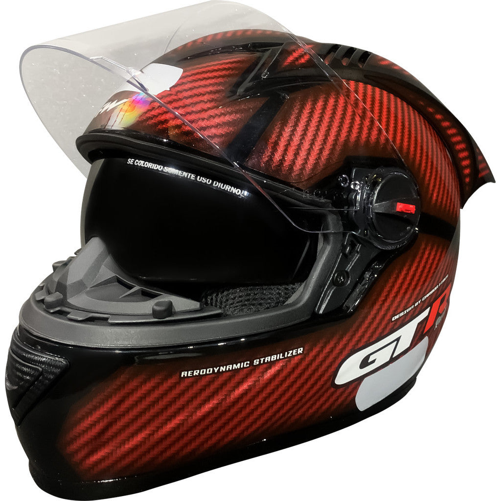 Capacete Fechado FW3 GT Racing Bolt Design Com Narigueira Esportivo