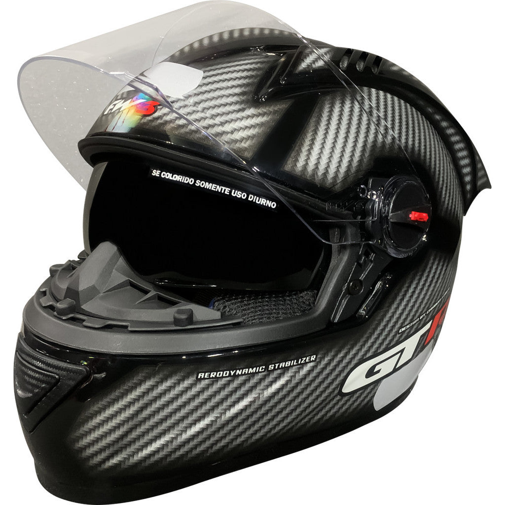 Capacete Fechado FW3 GT Racing Bolt Design Com Narigueira Esportivo