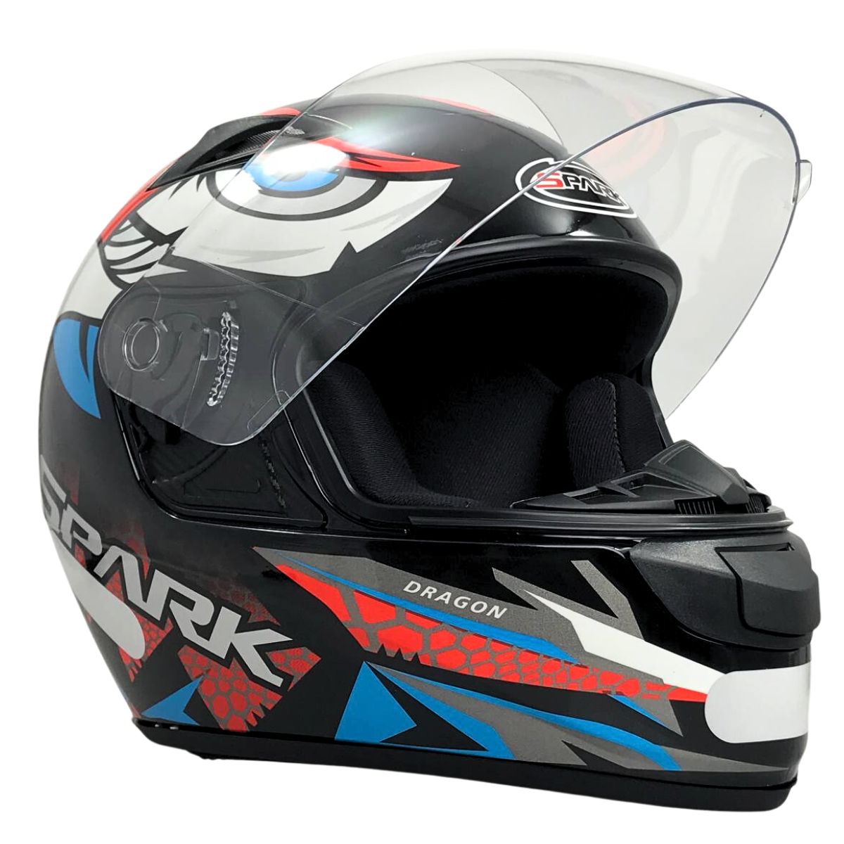 Capacete Moto Ebf New Spark Dragon Esportivo Com Narigueira