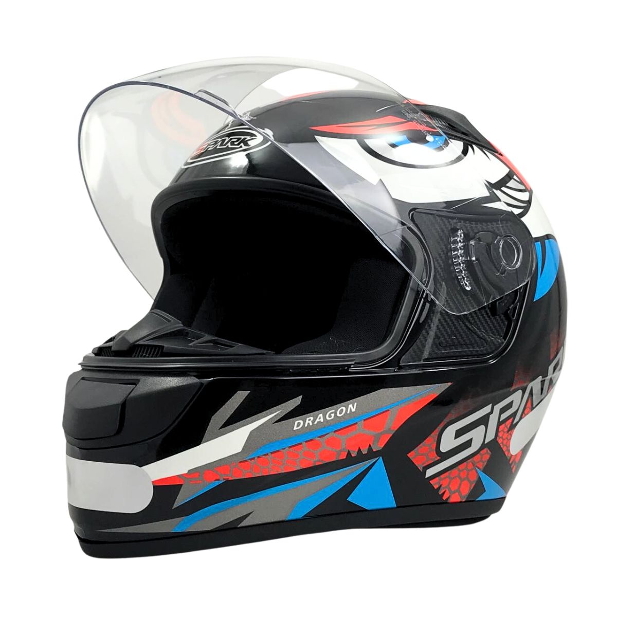 Capacete Moto Ebf New Spark Dragon Esportivo Com Narigueira