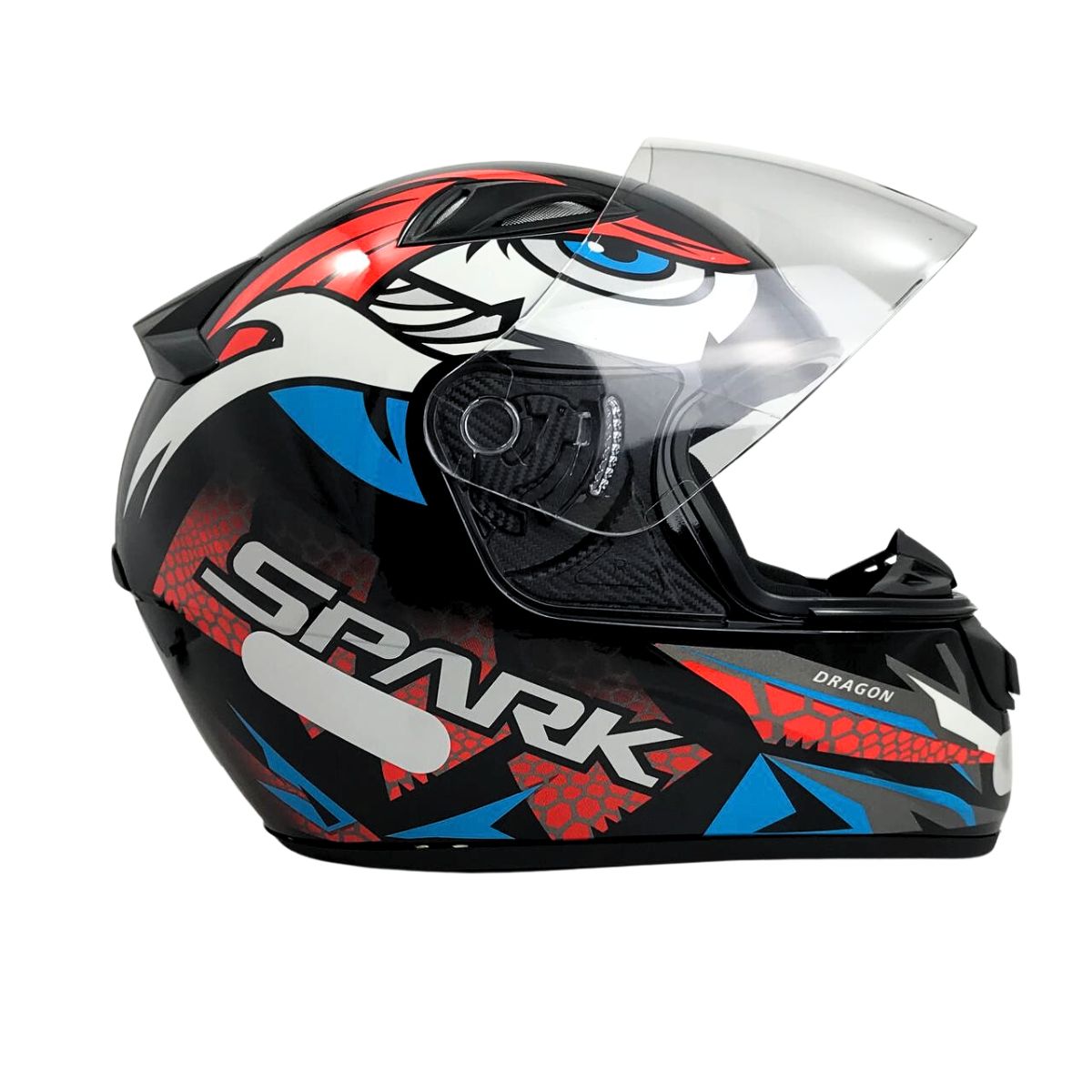 Capacete Moto Ebf New Spark Dragon Esportivo Com Narigueira