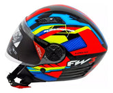 Capacete Fw3 X Open Fox Com Óculos Interno Aberto Top