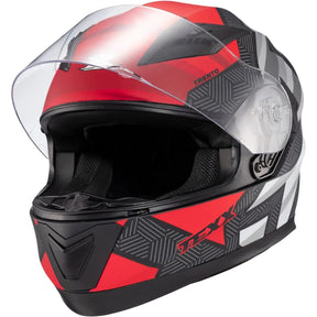 Capacete Texx Strike Trento Vermelho Brilho Moto Fechado