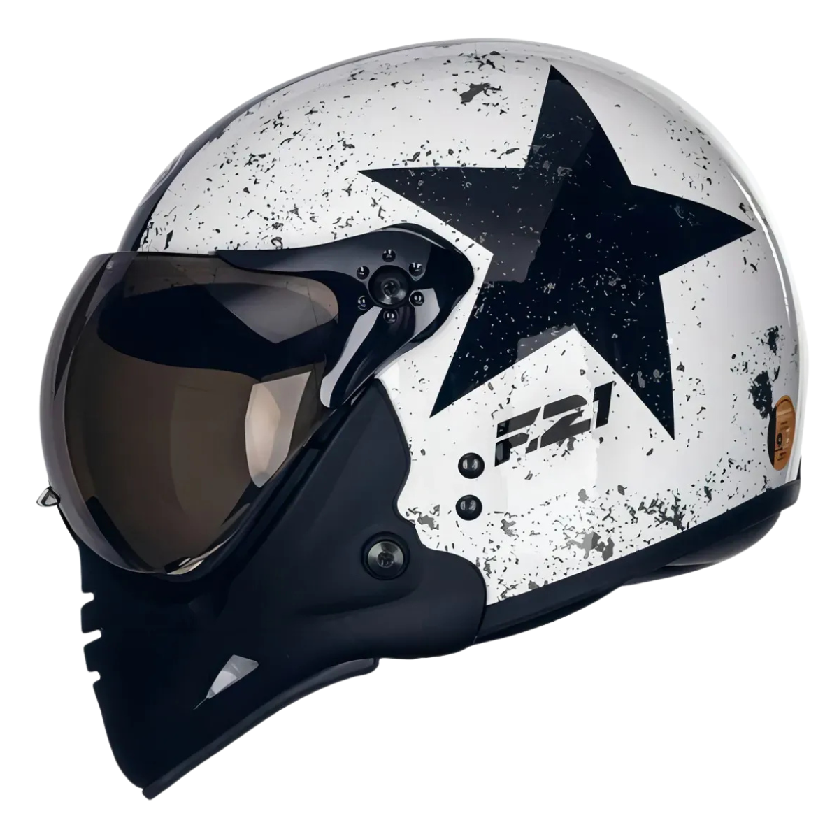 Capacete Moto Peels Com Queixeira Removível F-21 OLD TANK