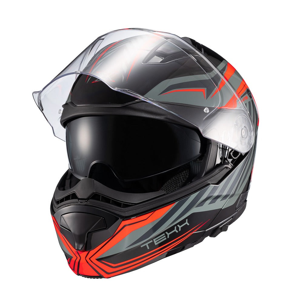 Capacete Escamoteavel Texx Kratos Nomade C/ Óculos Fumê Mega Lopes