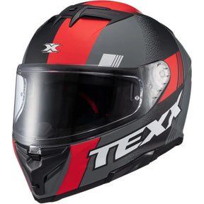 Capacete Texx Kaiman Track Vermelho Cinza Fosco C/ Óculos