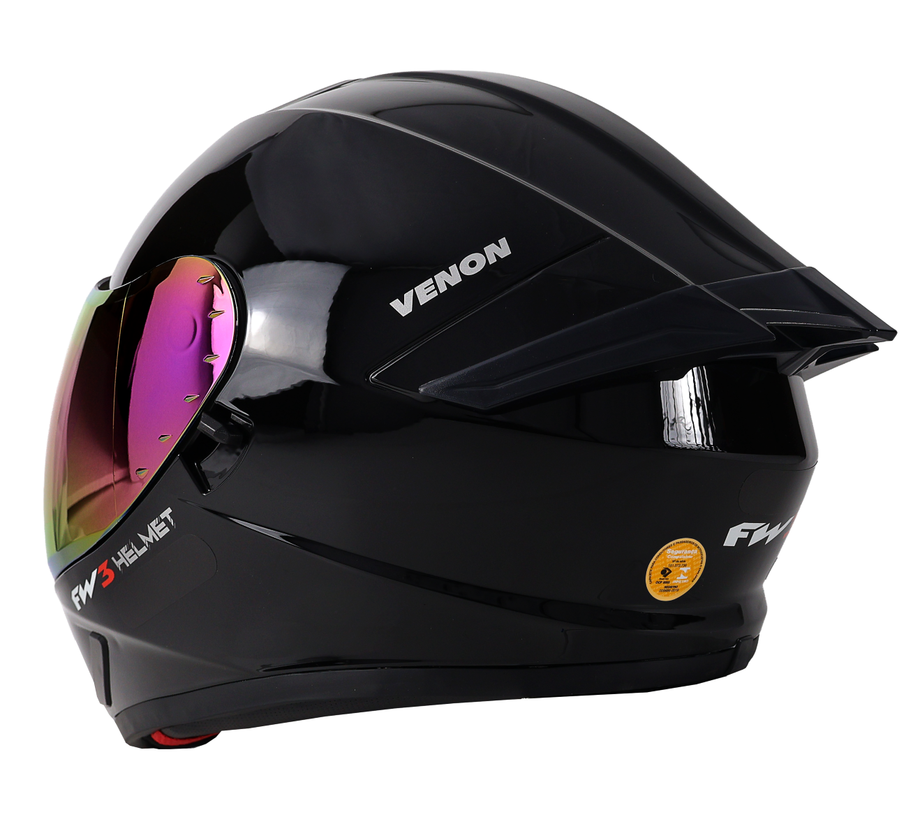 Capacete Moto Esportivo Fw3 Venon Óculos Solar Interno Mega Lopes