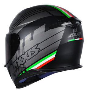 Capacete Fechado Moto Axxis By Mt Eagle Italy Preto Cinza