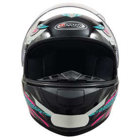 KIT Capacete Feminino Ebf New Spark Esportivo + Viseira Fumê