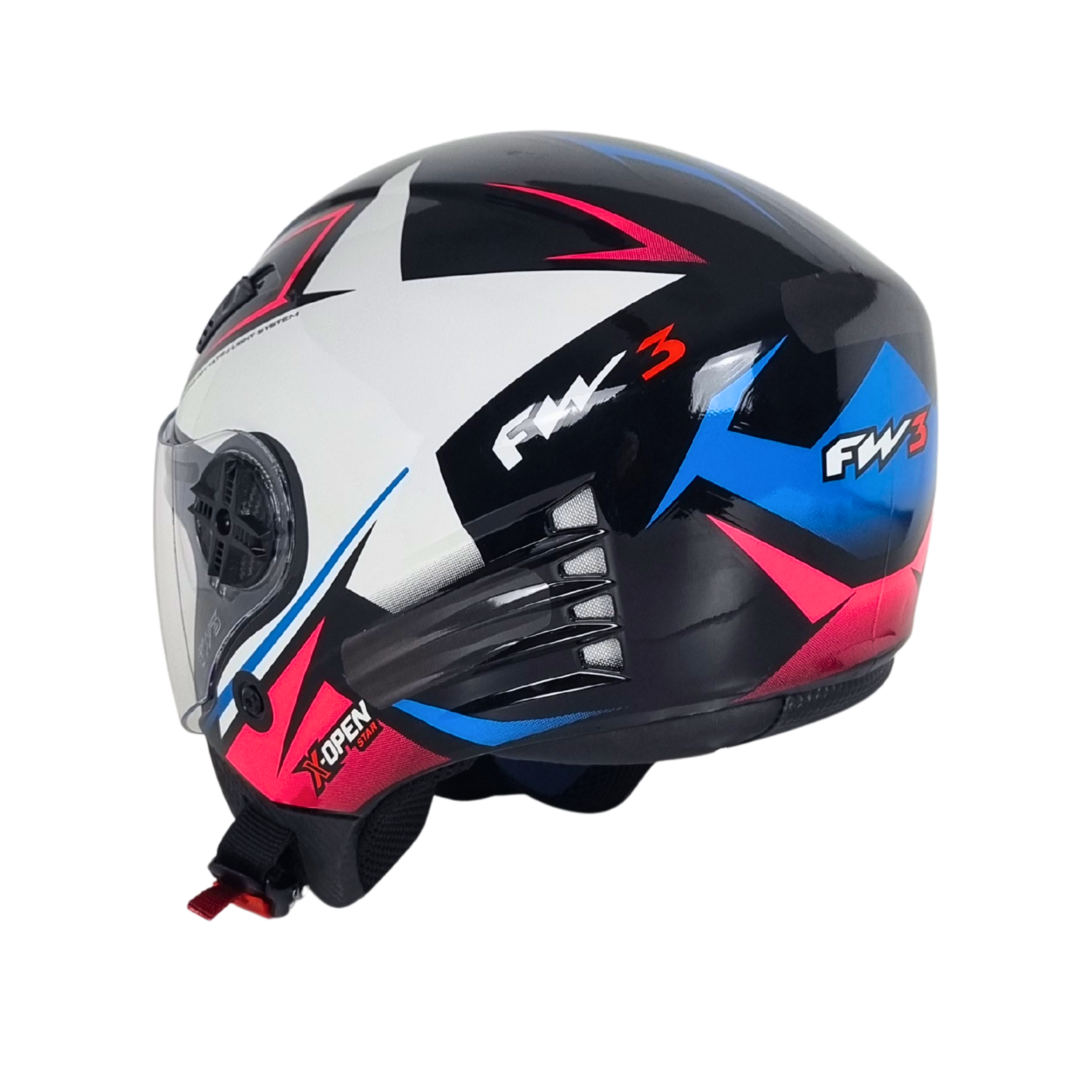 Capacete Aberto Fw3 X Open Up Star Com Óculos Interno Mega Lopes