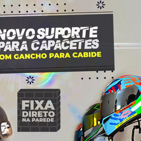 SUPORTE P/ CAPACETES COM GANCHO PARA CABIDE 1256