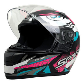 KIT Capacete Feminino Ebf New Spark Esportivo + Viseira Fumê