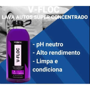 V-FLOC - Lava Auto Super Concentrado - Diluição 1:400 - Vonixx (3 Litros)