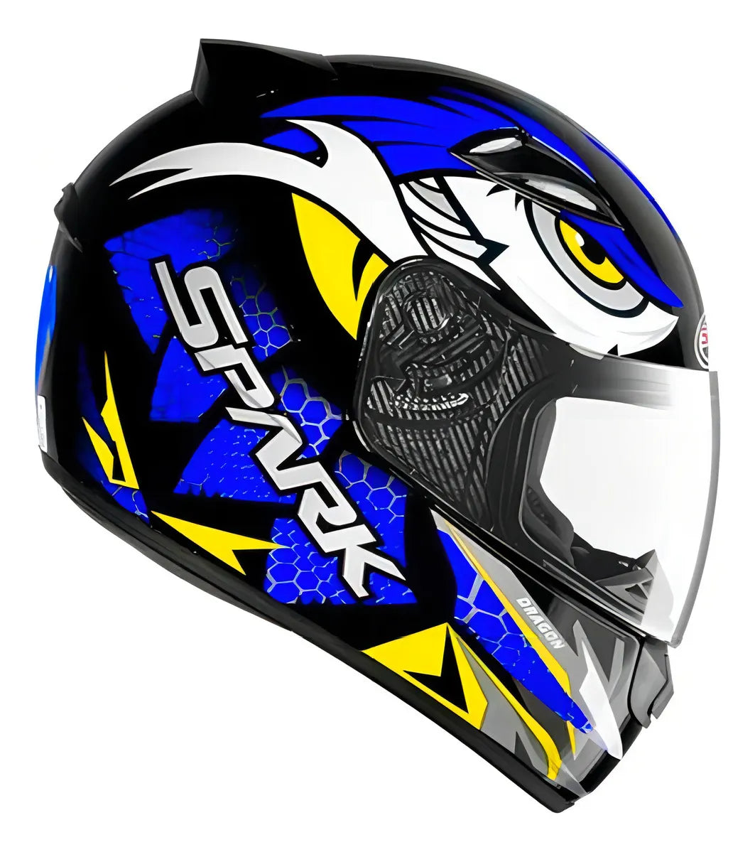 Capacete Moto Ebf New Spark Dragon Esportivo Com Narigueira