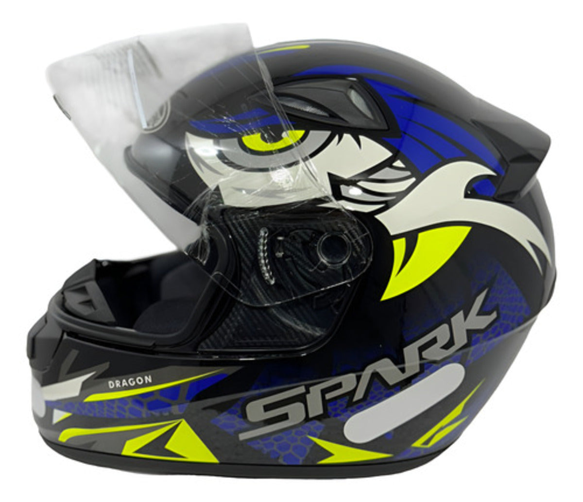Capacete Moto Ebf New Spark Dragon Esportivo Com Narigueira