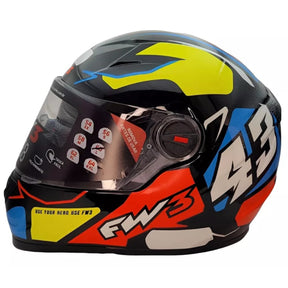 Capacete Fechado Fw3 Gtx 43 Com Oculos Interno