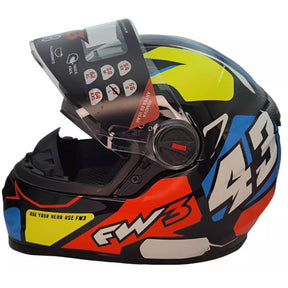 Capacete Fechado Fw3 Gtx 43 Com Oculos Interno