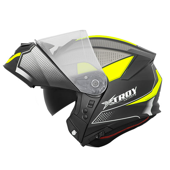 Capacete Escamoteável Xtroy Articulado Robocop C Óculos Fumê