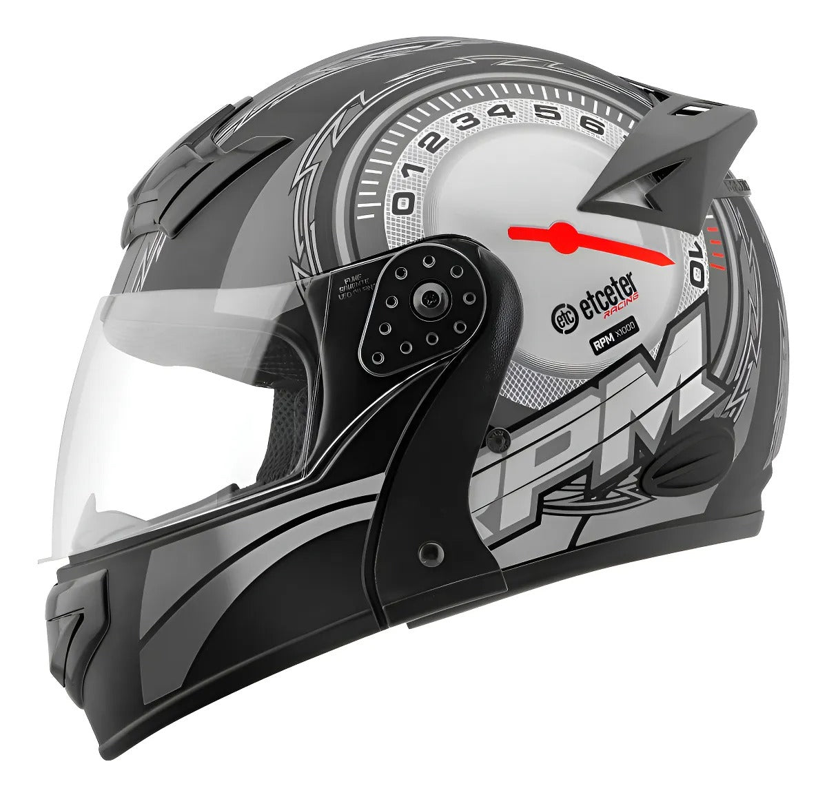 Capacete Etceter Rpm Gladiator Robocop Articulado Brilhante