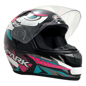 KIT Capacete Feminino Ebf New Spark Esportivo + Viseira Fumê
