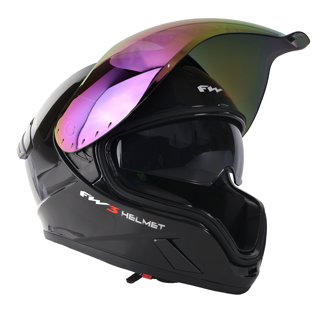 Capacete Moto Esportivo Fw3 Venon Óculos Solar Interno Mega Lopes